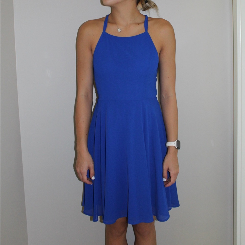 LULU’S Babydoll Blue Dress